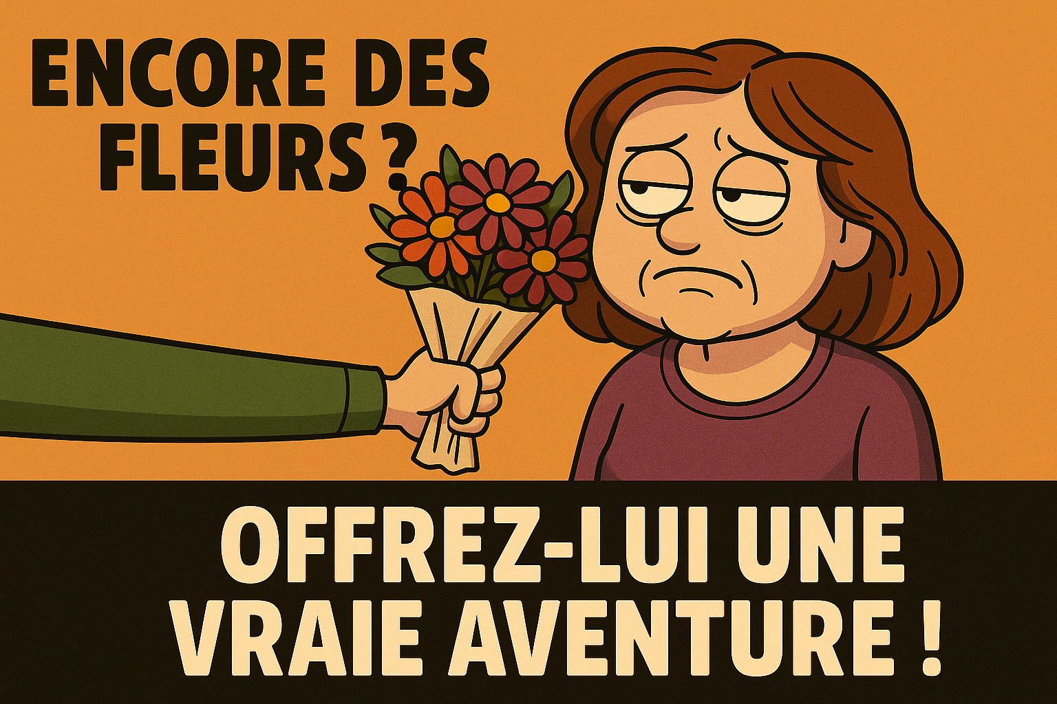maman mécontente des fleur offrez lui une vrai aventure