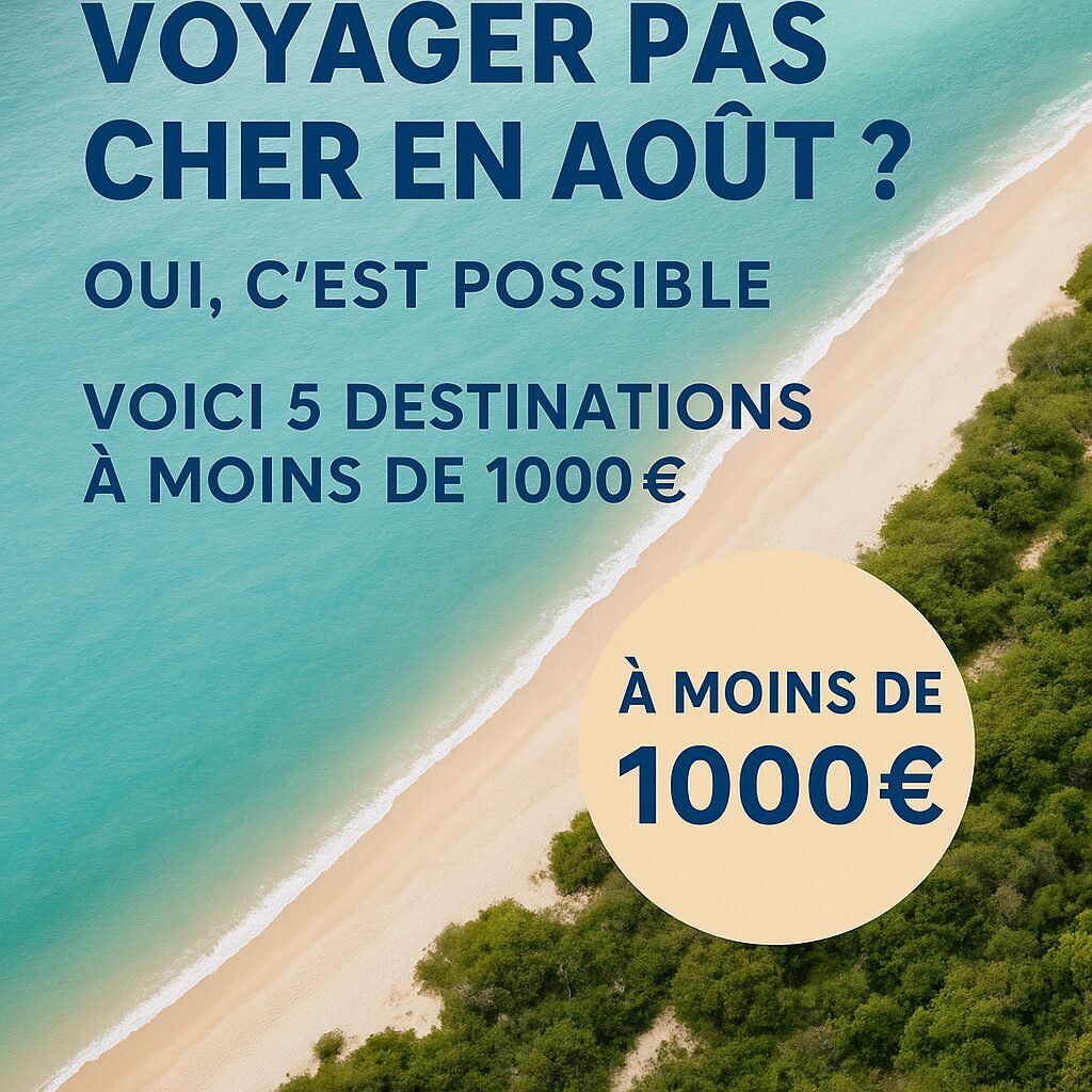 voyager pas cher en aout plage moins de 1000€
