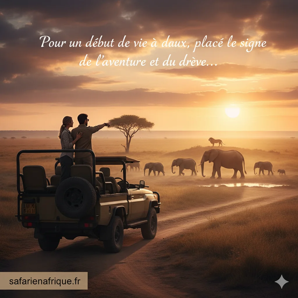 Safari Lune de Miel en Afrique voyage de noce en jeep en safari