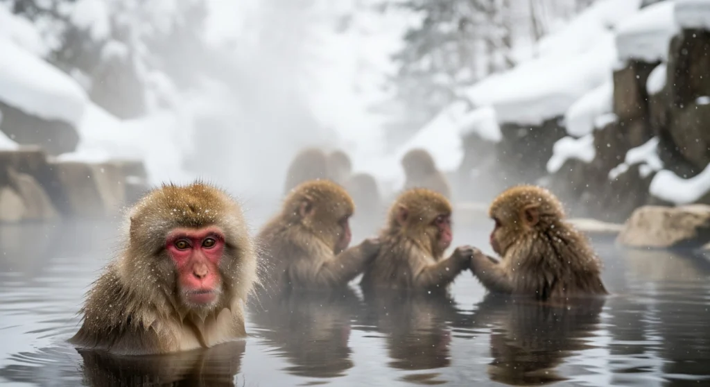 les singes des neiges du parc de Jigokudani, une expérience inoubliable en hiver le Japon hors des sentiers battus