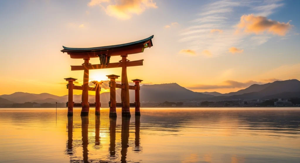 Un torii ou torī (鳥居) est un portail traditionnel japonais, communément érigé à l'entrée d'un sanctuaire shintoïste, afin de séparer l'enceinte sacrée