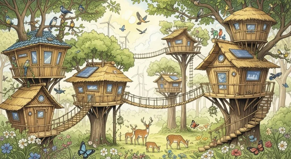 locations de vacances ecoresponsable cabane dans les arbres 