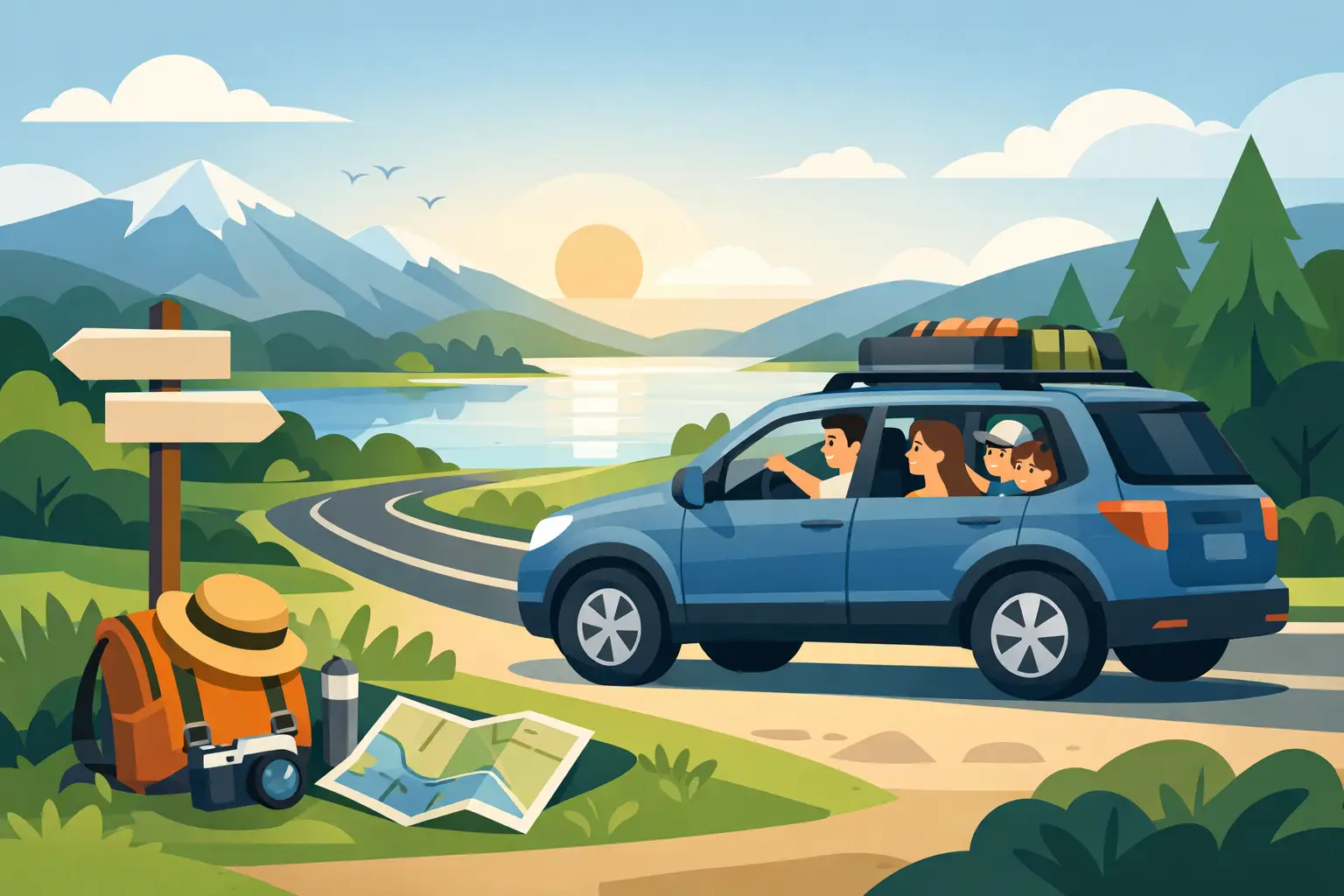 Comment organiser un road trip familial serein
